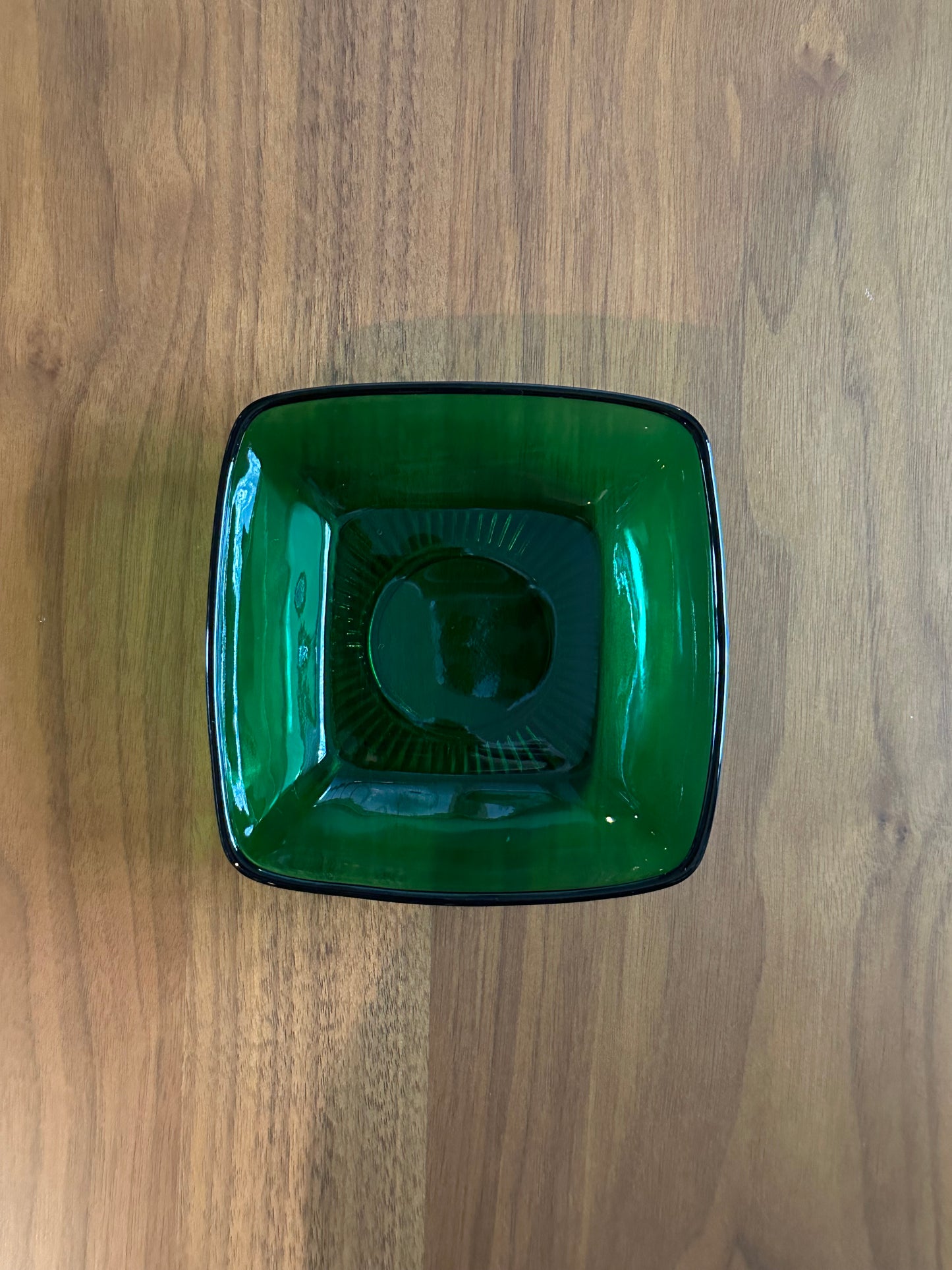 Anchor Hocking Square Green Bowl