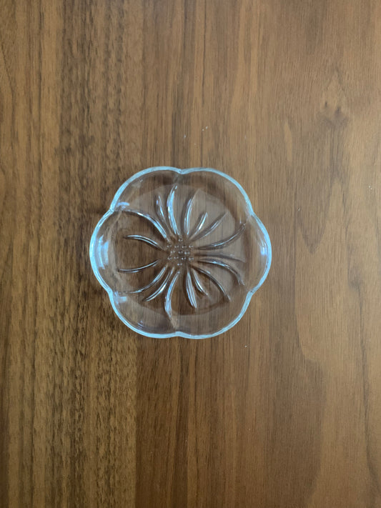 Clear Glass Hibiscus Coasters