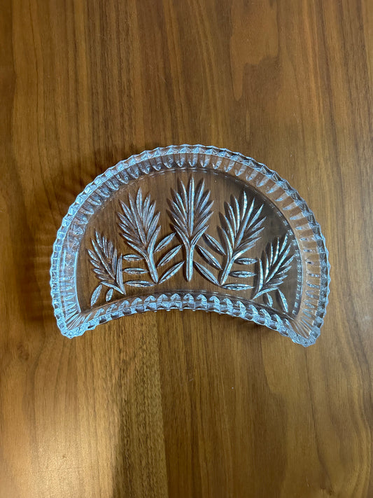 Demilune Tray with Wheat Pattern