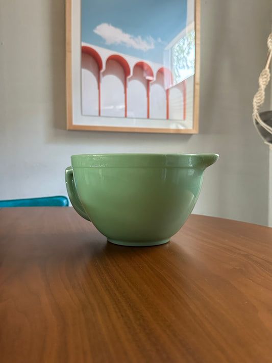 Anchor Hocking Fire King Jade Mixing Bowl with Handle