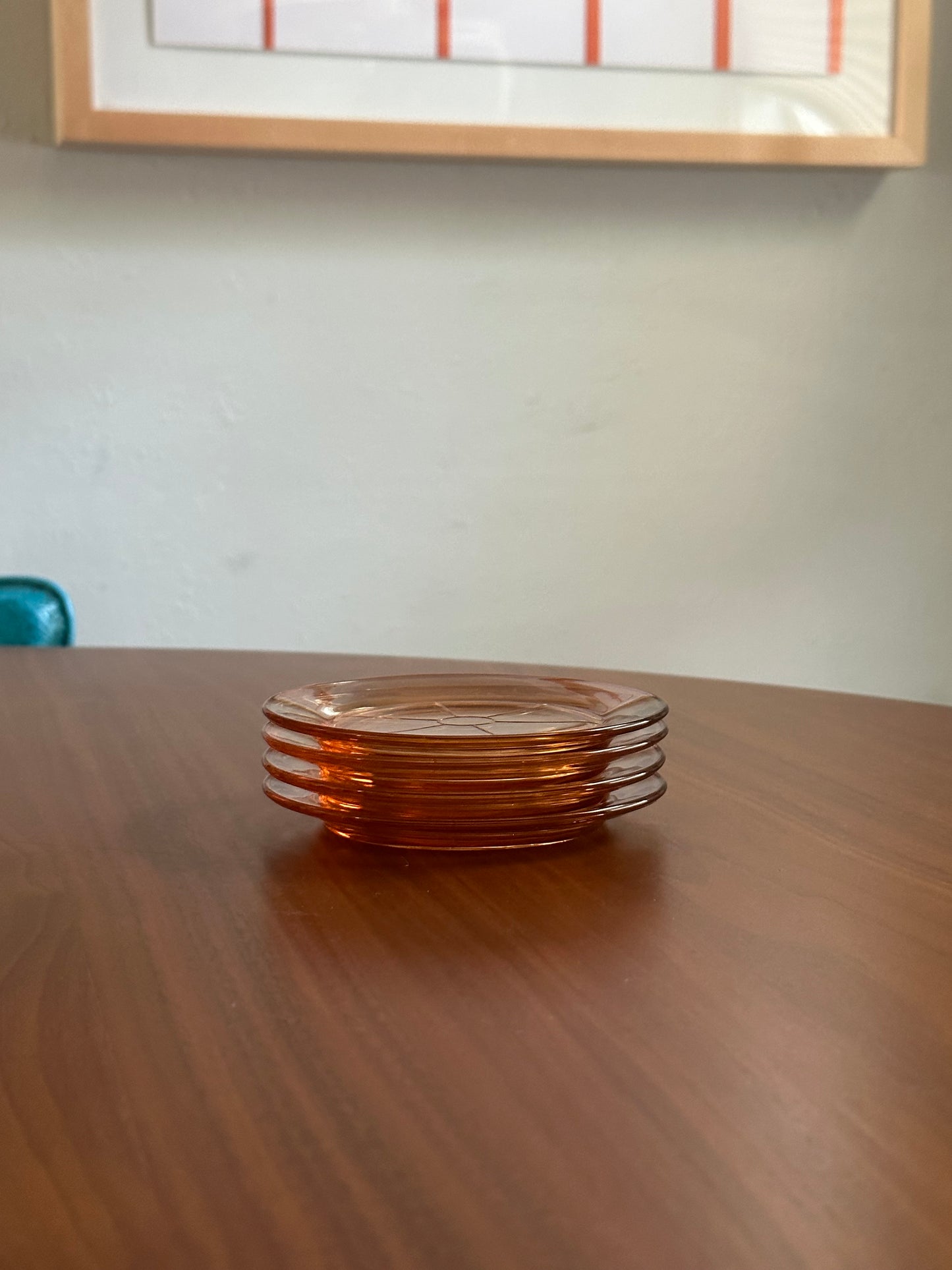 Fostoria Amber Glass Coasters