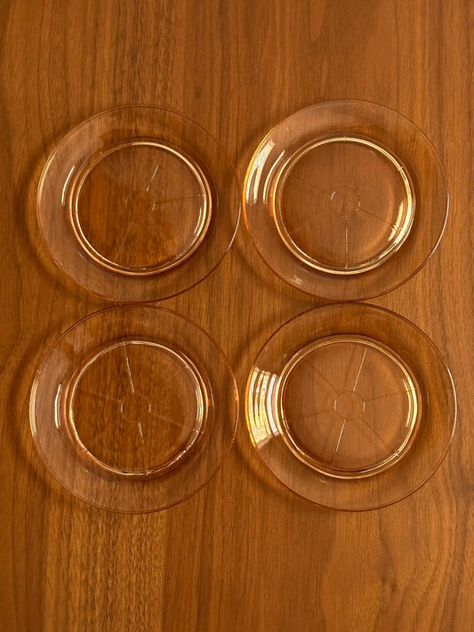 Fostoria Amber Glass Coasters