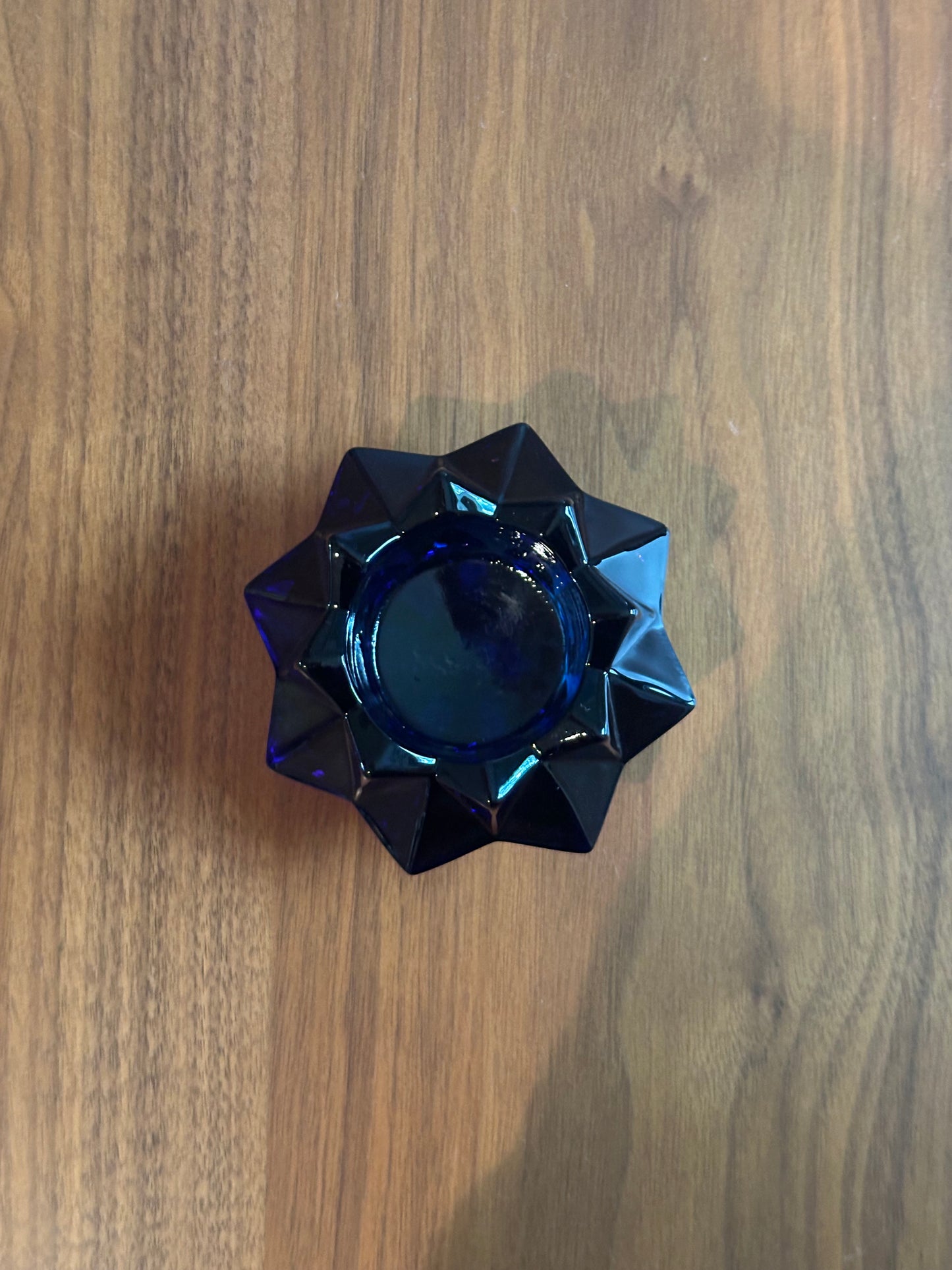 Indiana Glass Cobalt Star Burst Votive