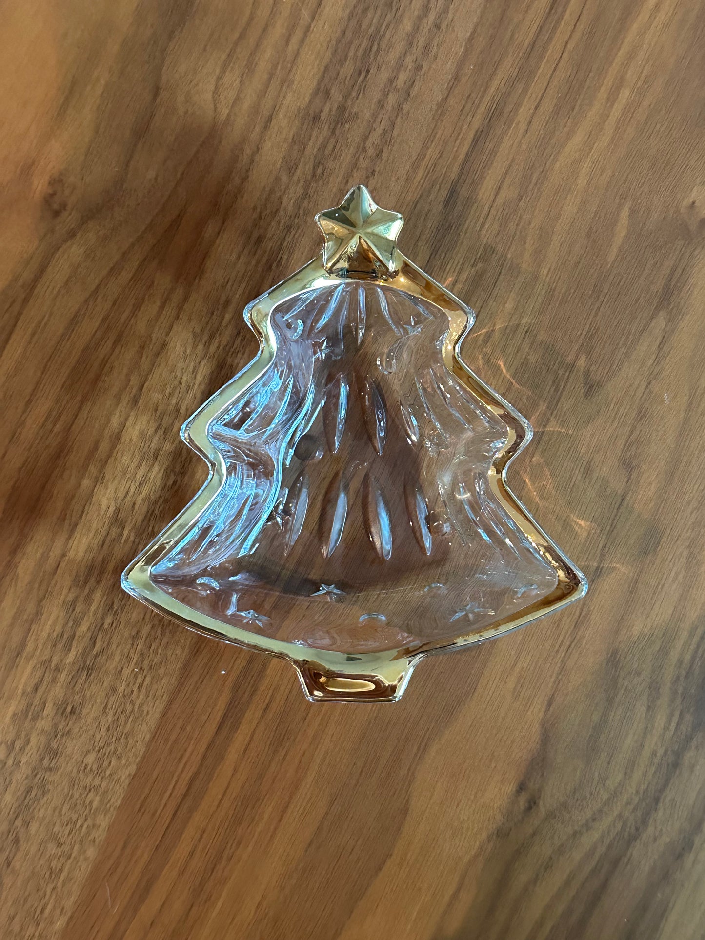 Studio Nova Gold Rimmed Christmas Tree Candy Dish