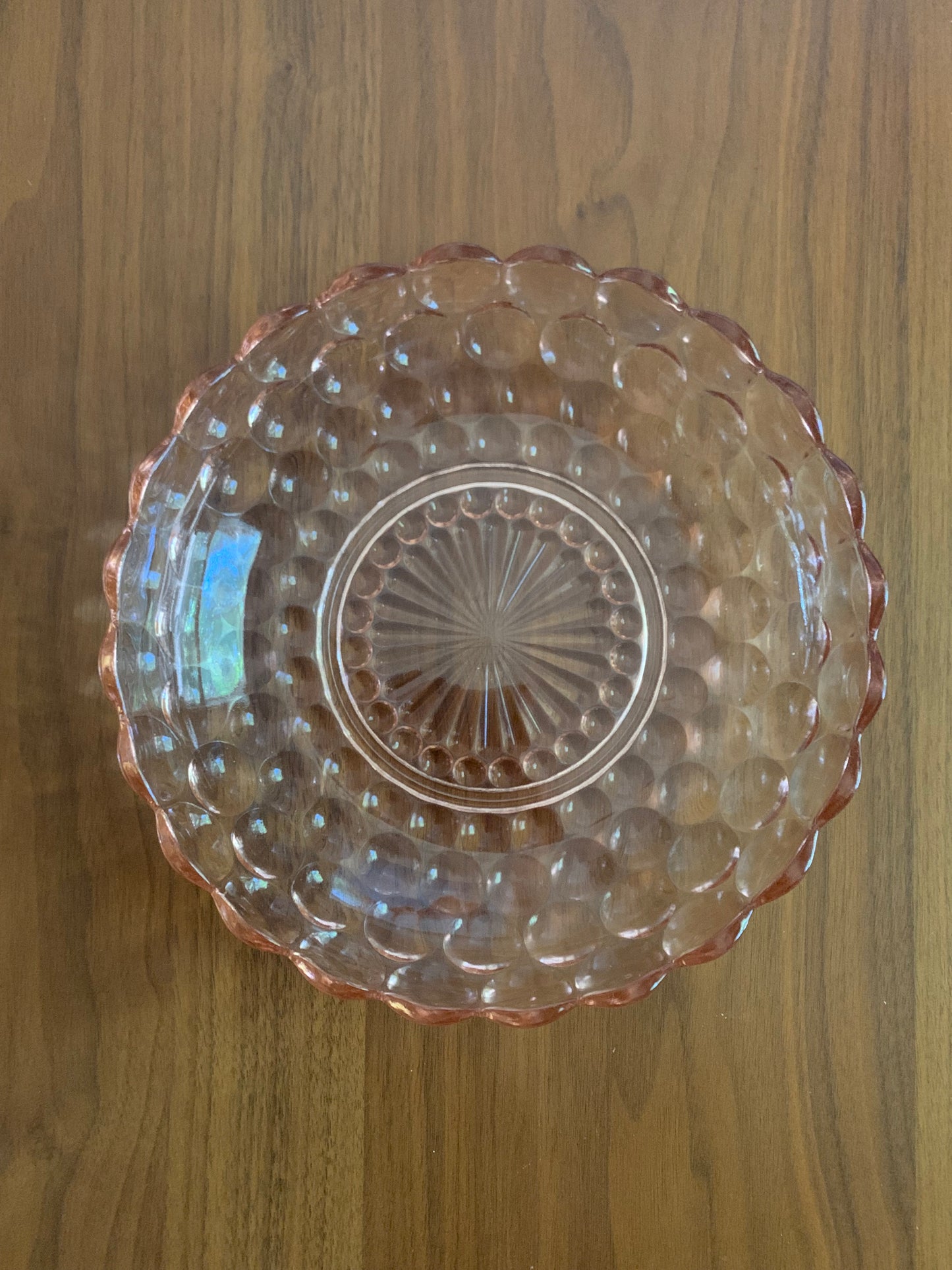 Anchor Hocking Bubble Pink Bowl