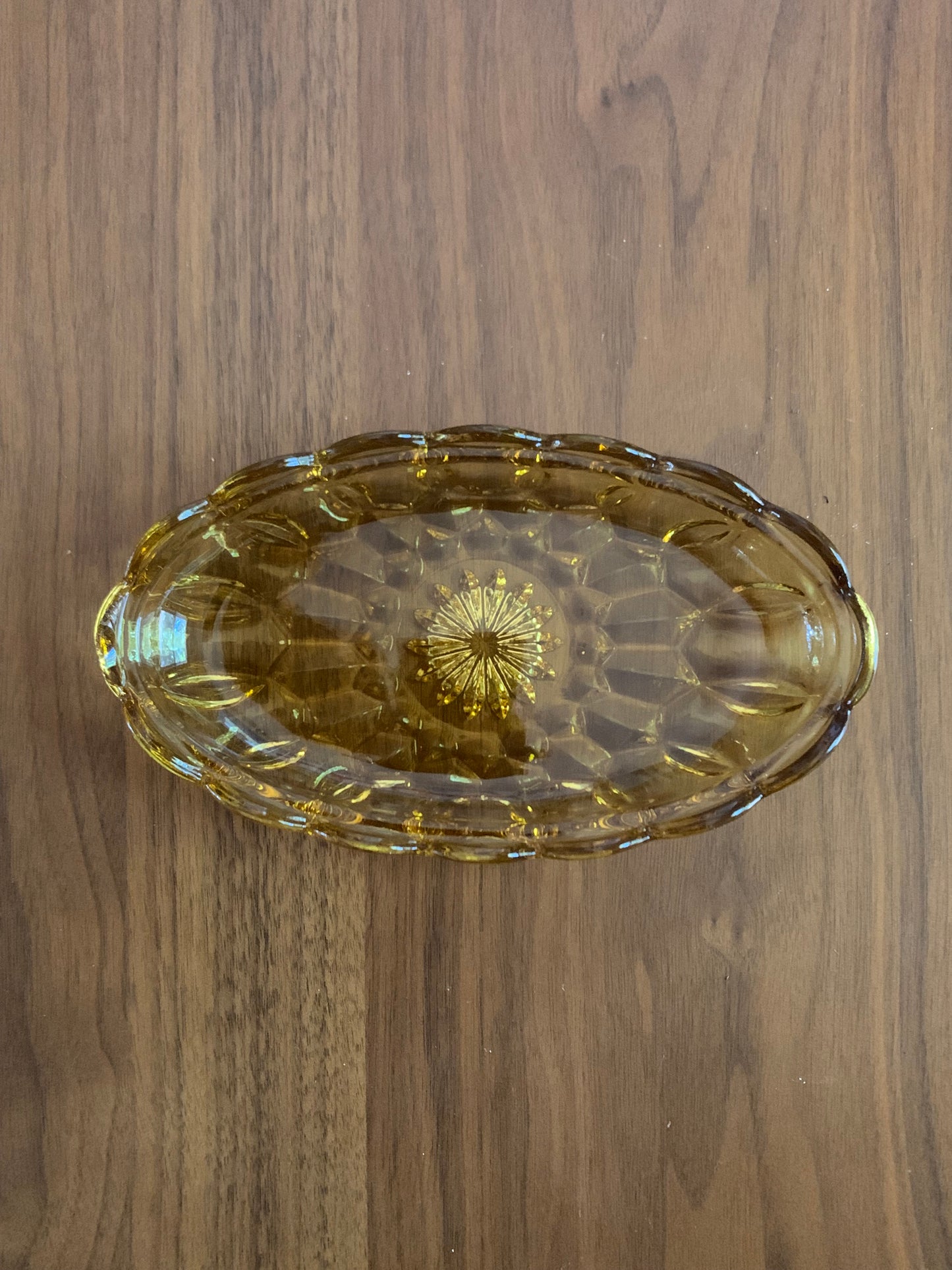 Anchor Hocking Fairfield Amber Covered Dish