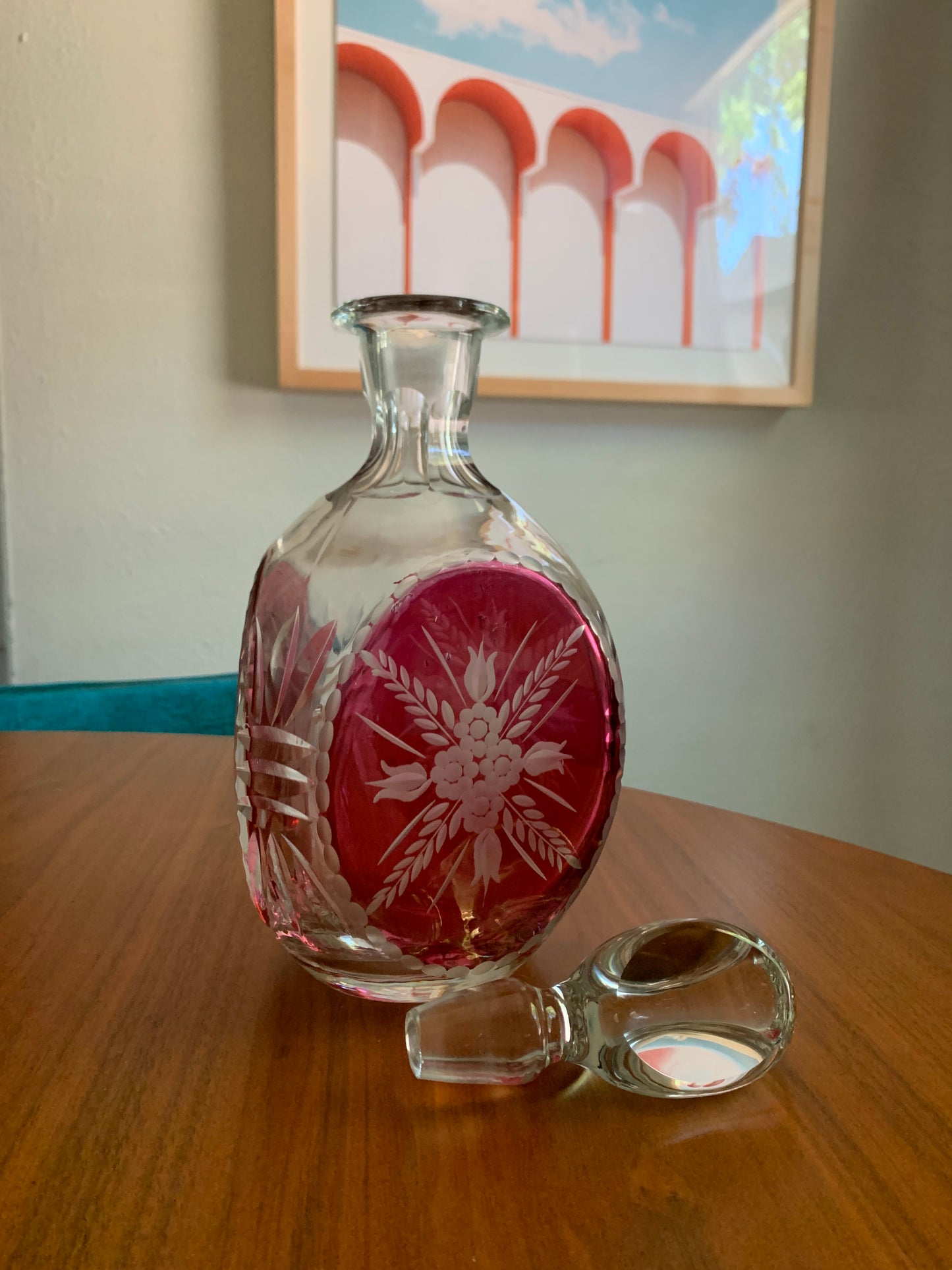 Ruby Leaded Crystal Decanter