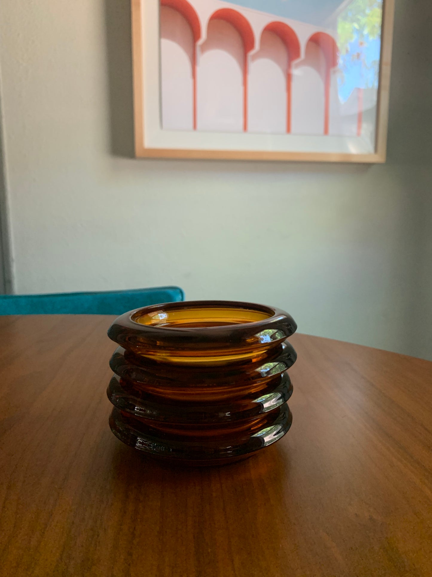 Indiana Glass Amber Coasters