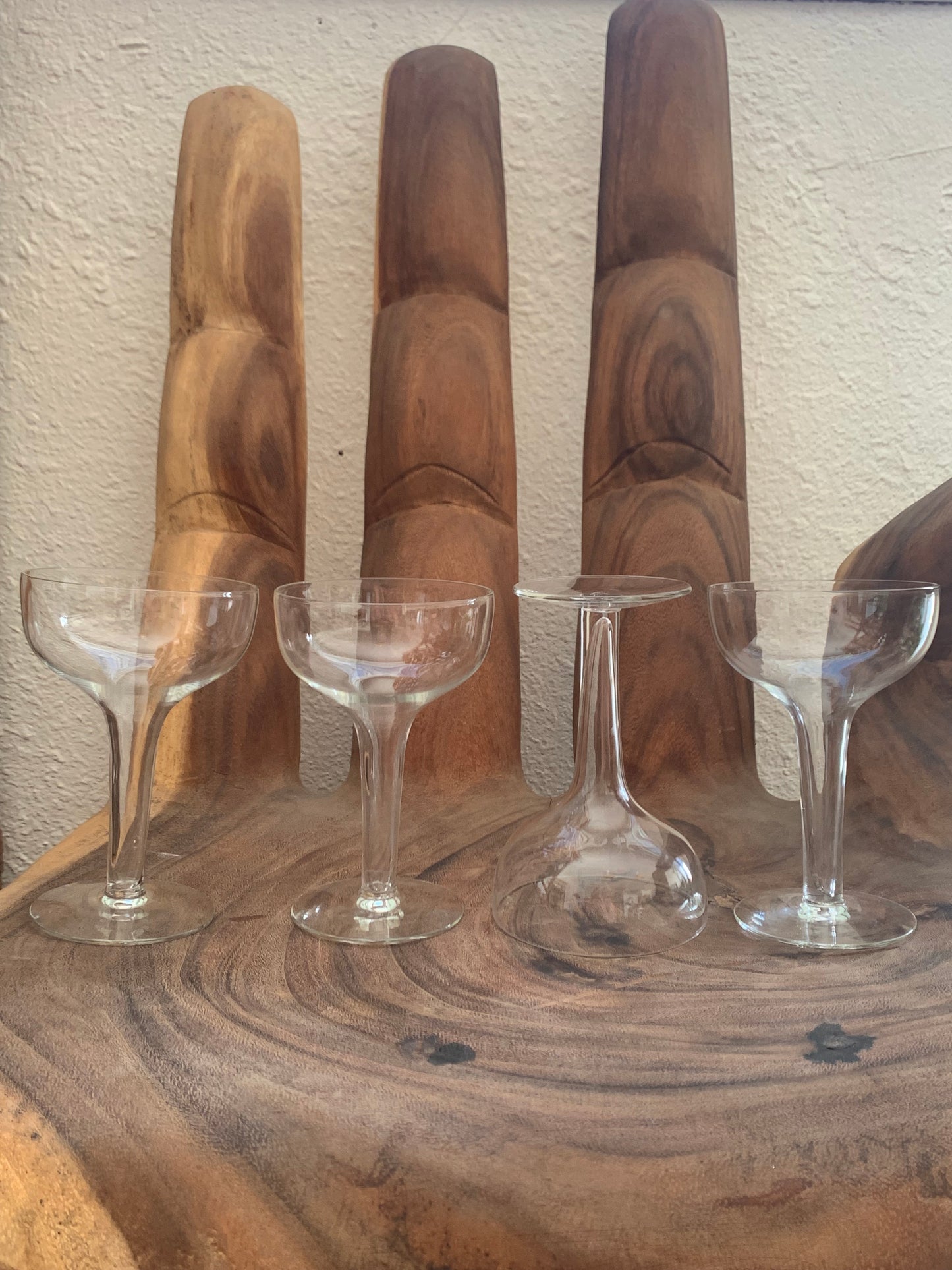 Clear Hollow Stem Champagne Coupe