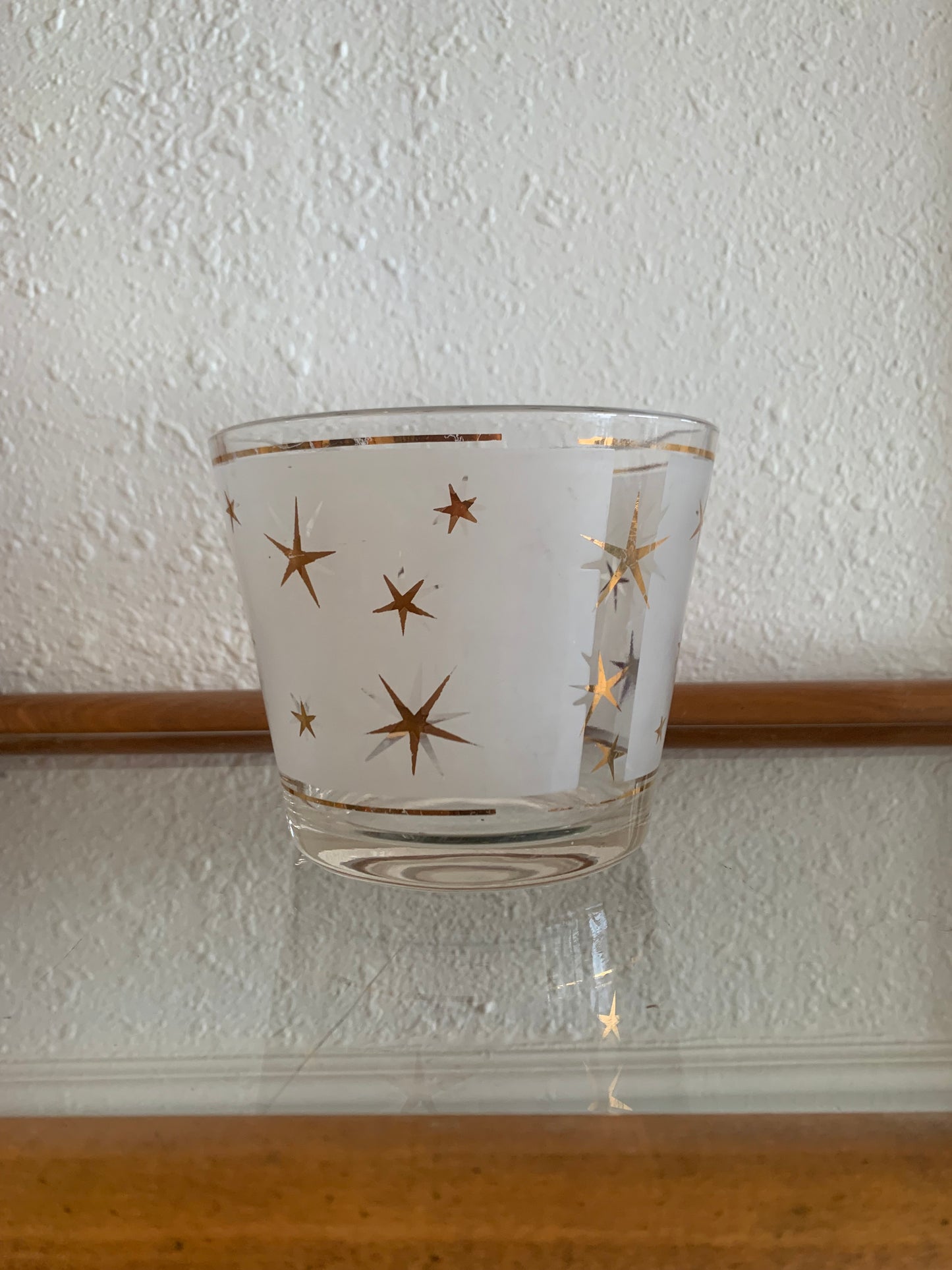Federal Glass Atomic Star Ice Bucket and Glass Set