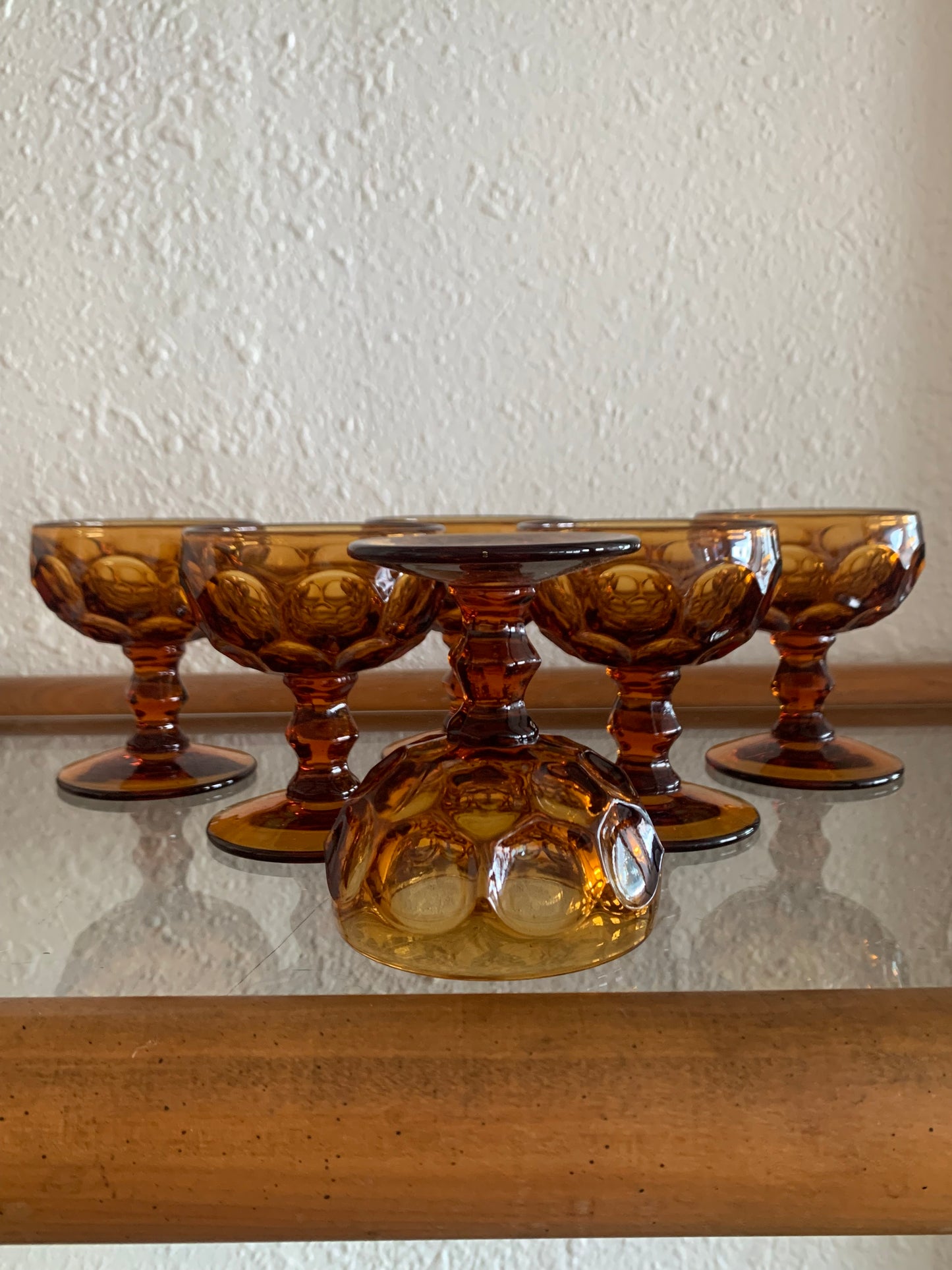 Imperial Glass Provencial Amber Champagne Coupe