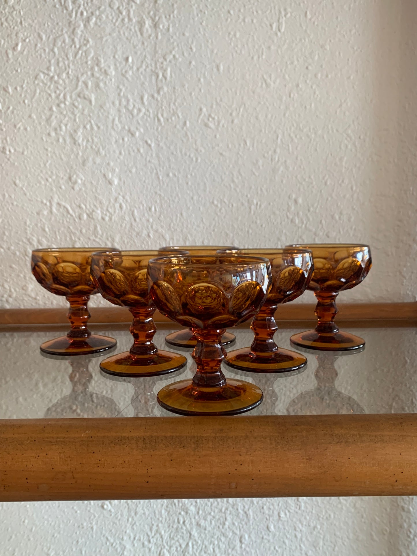 Imperial Glass Provencial Amber Champagne Coupe