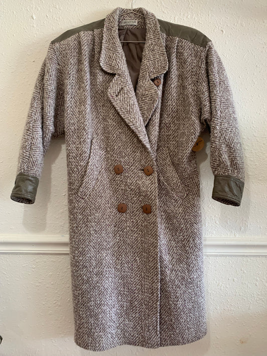 Braefair Taupe and Purple Tweed Coat