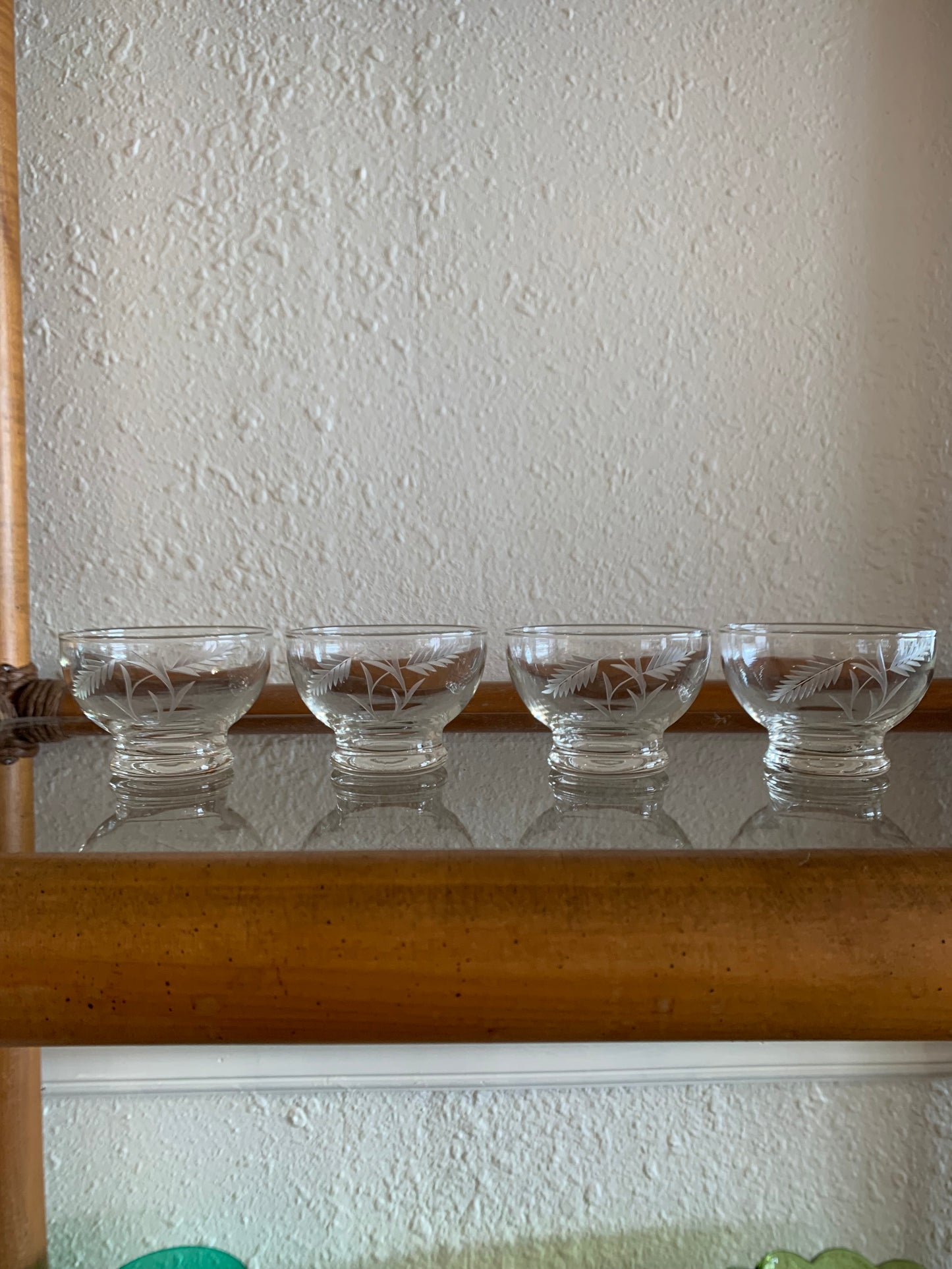 Clear Etched Rocks Bowl Glass
