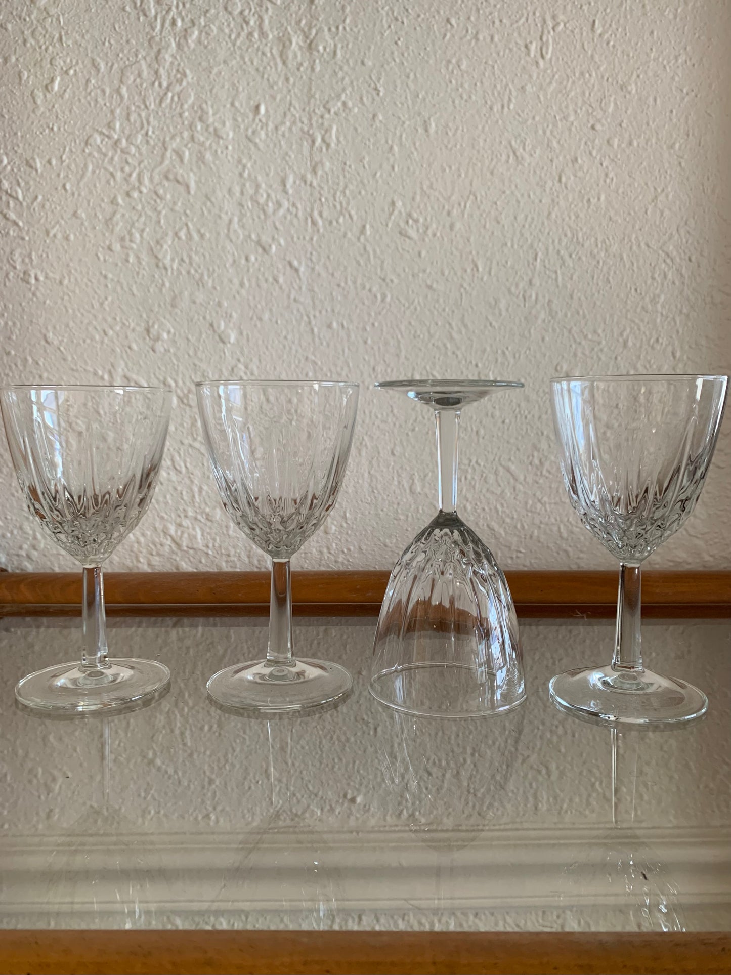 Clear Pressed Glass Wine Glass
