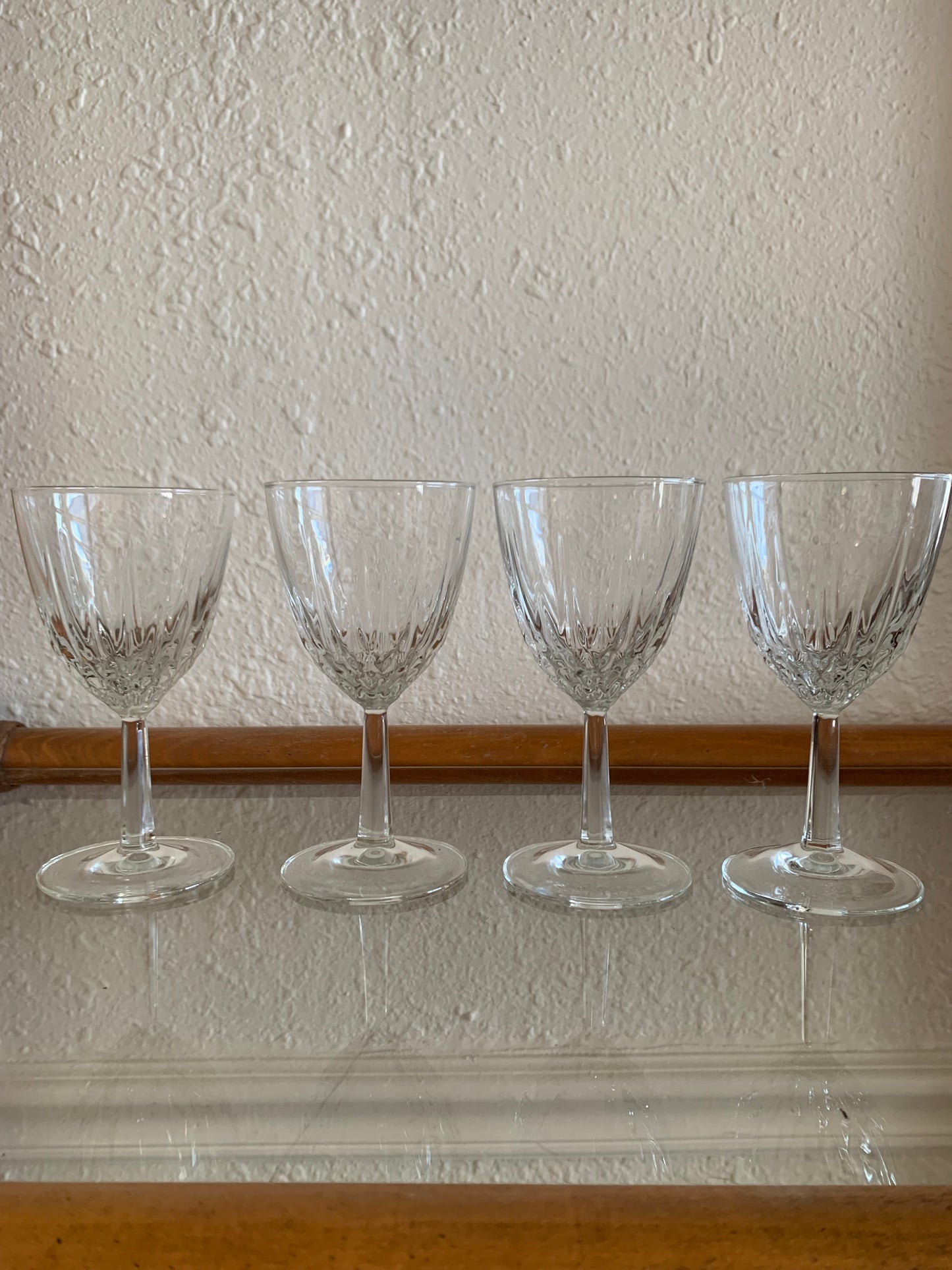 Clear Pressed Glass Wine Glass