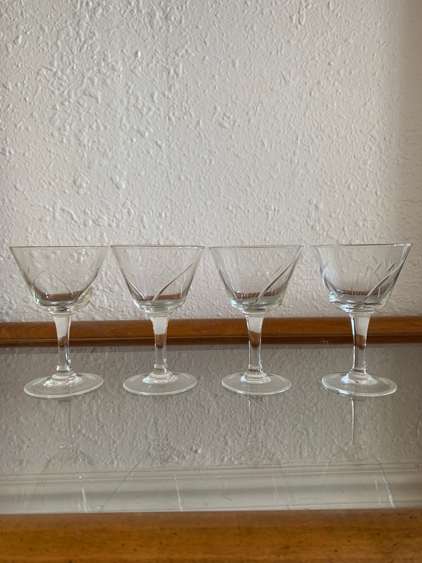 Clear Etched Cordial Glass