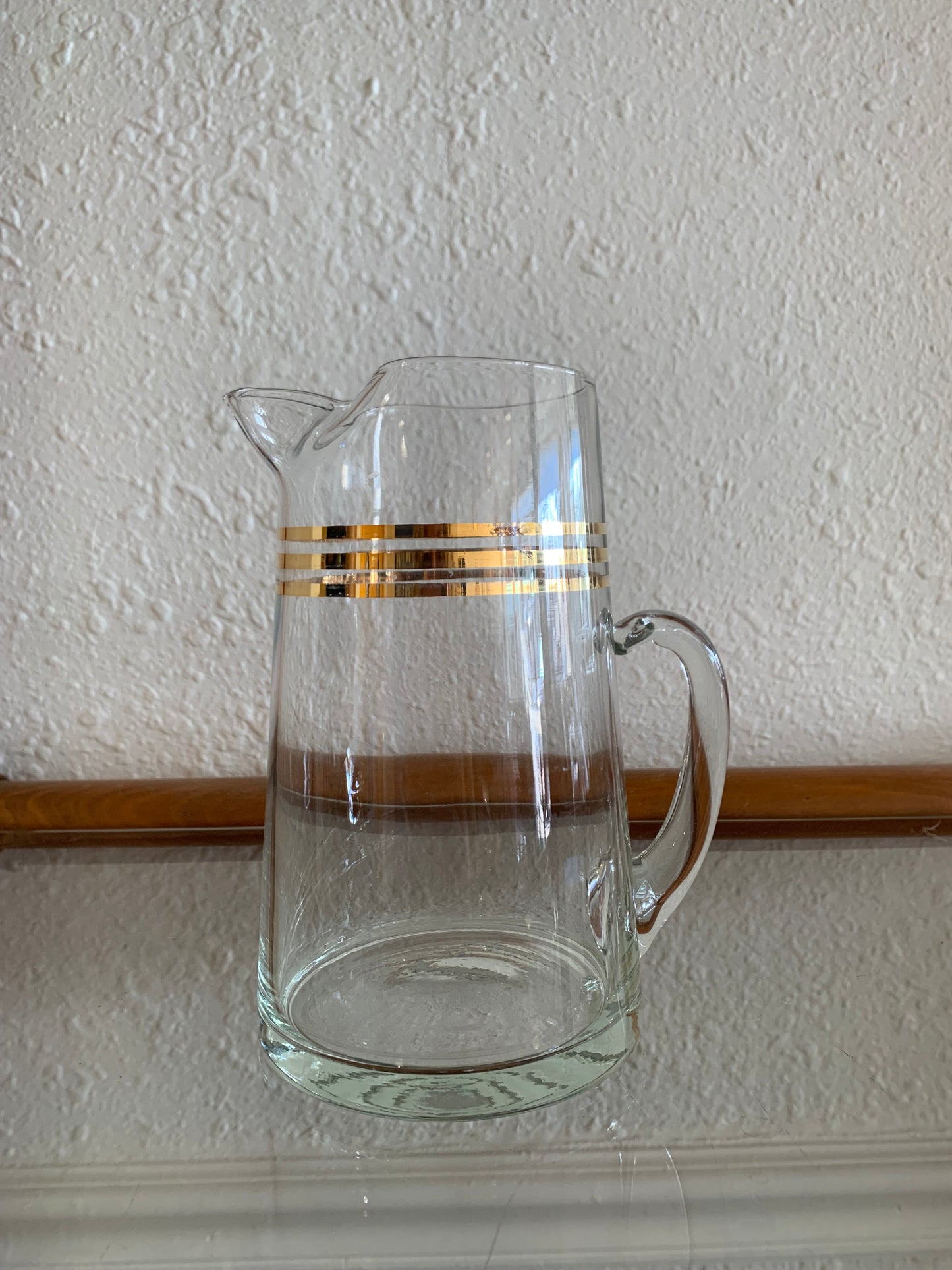 Gold Accent Pitcher and Glass Set