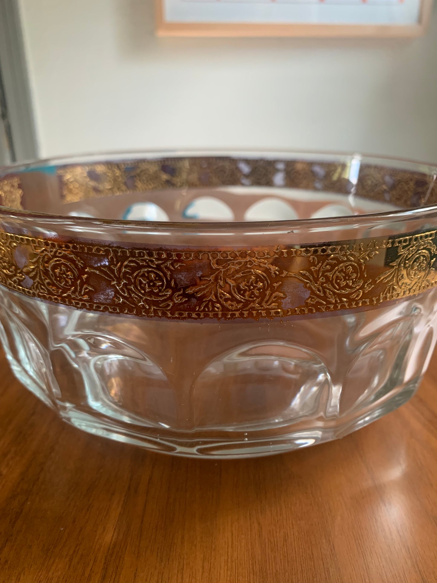 Arcoroc Gold Rimmed Serving Bowl