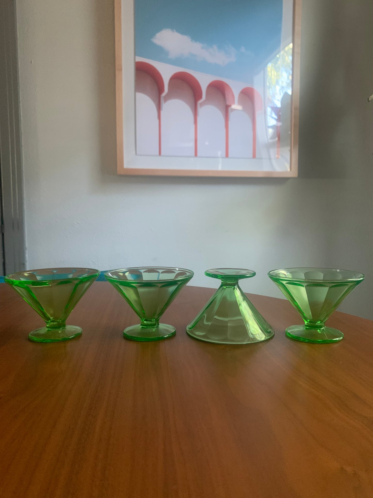Federal Glass Green Stemless Martini Glass