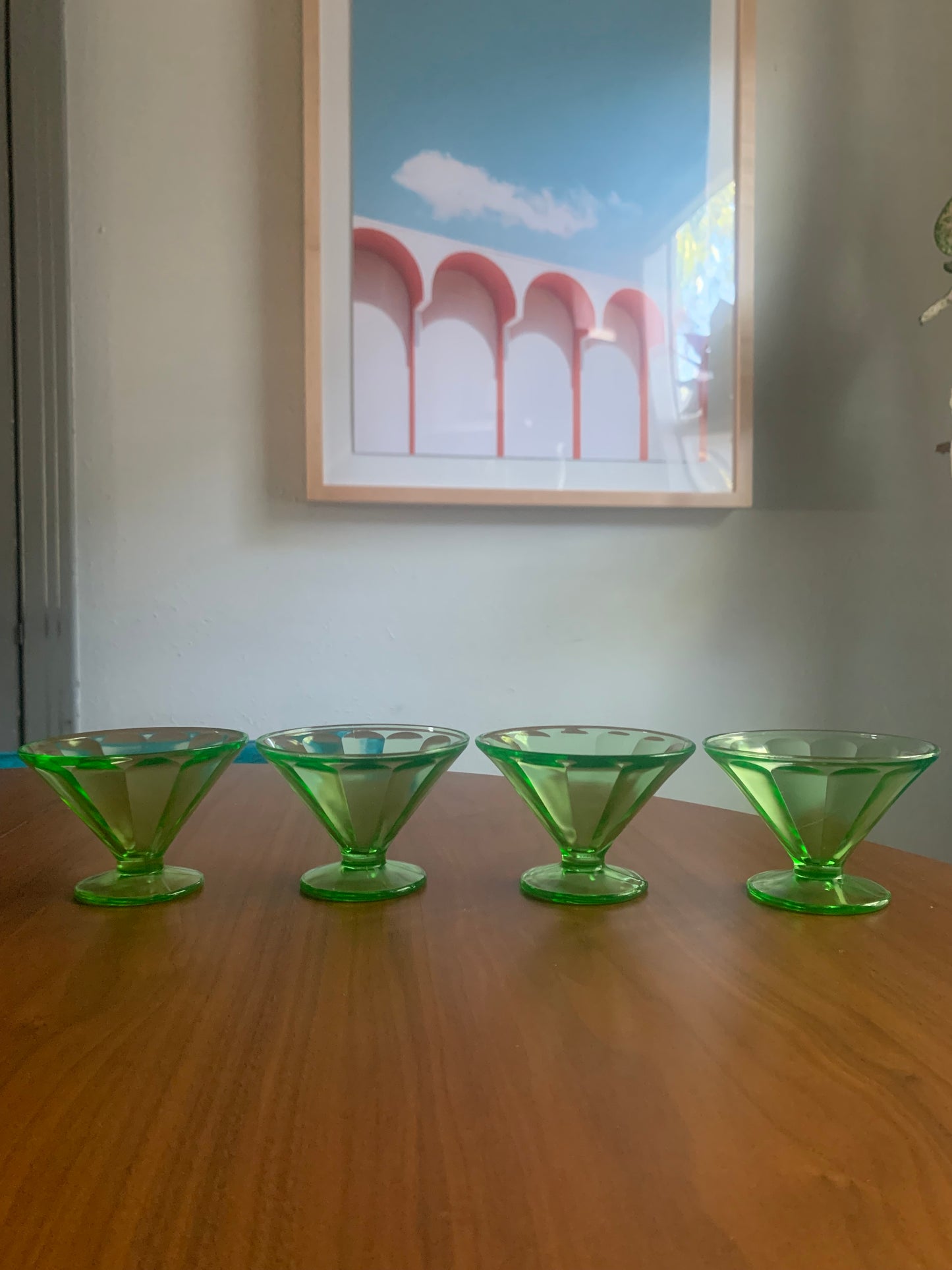 Federal Glass Green Stemless Martini Glass