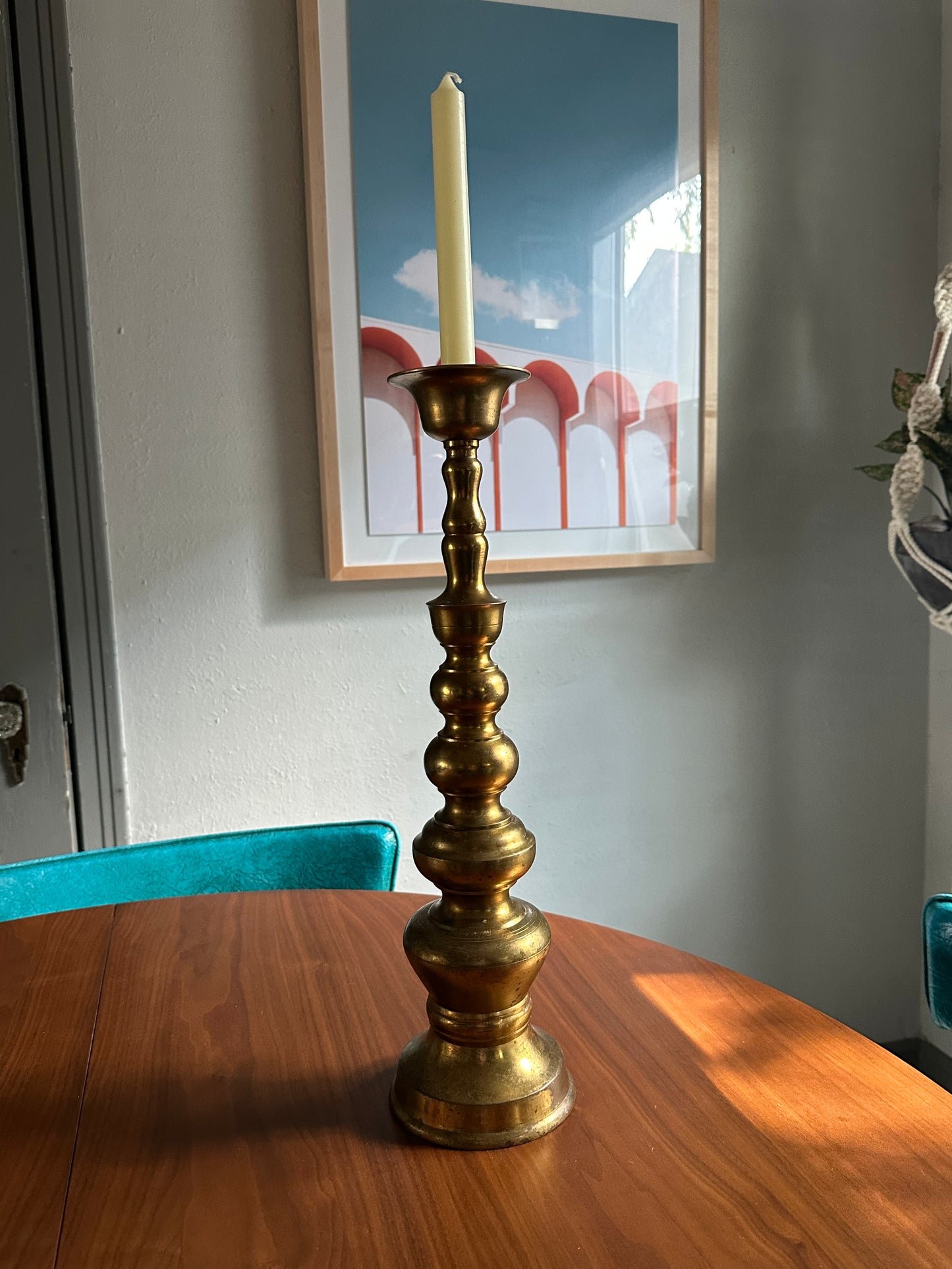 HOMCO Large Brass Candlestick