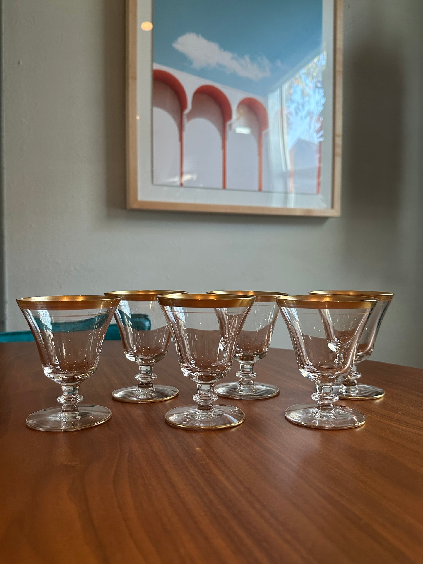 Gold Rimmed Cordial Glass