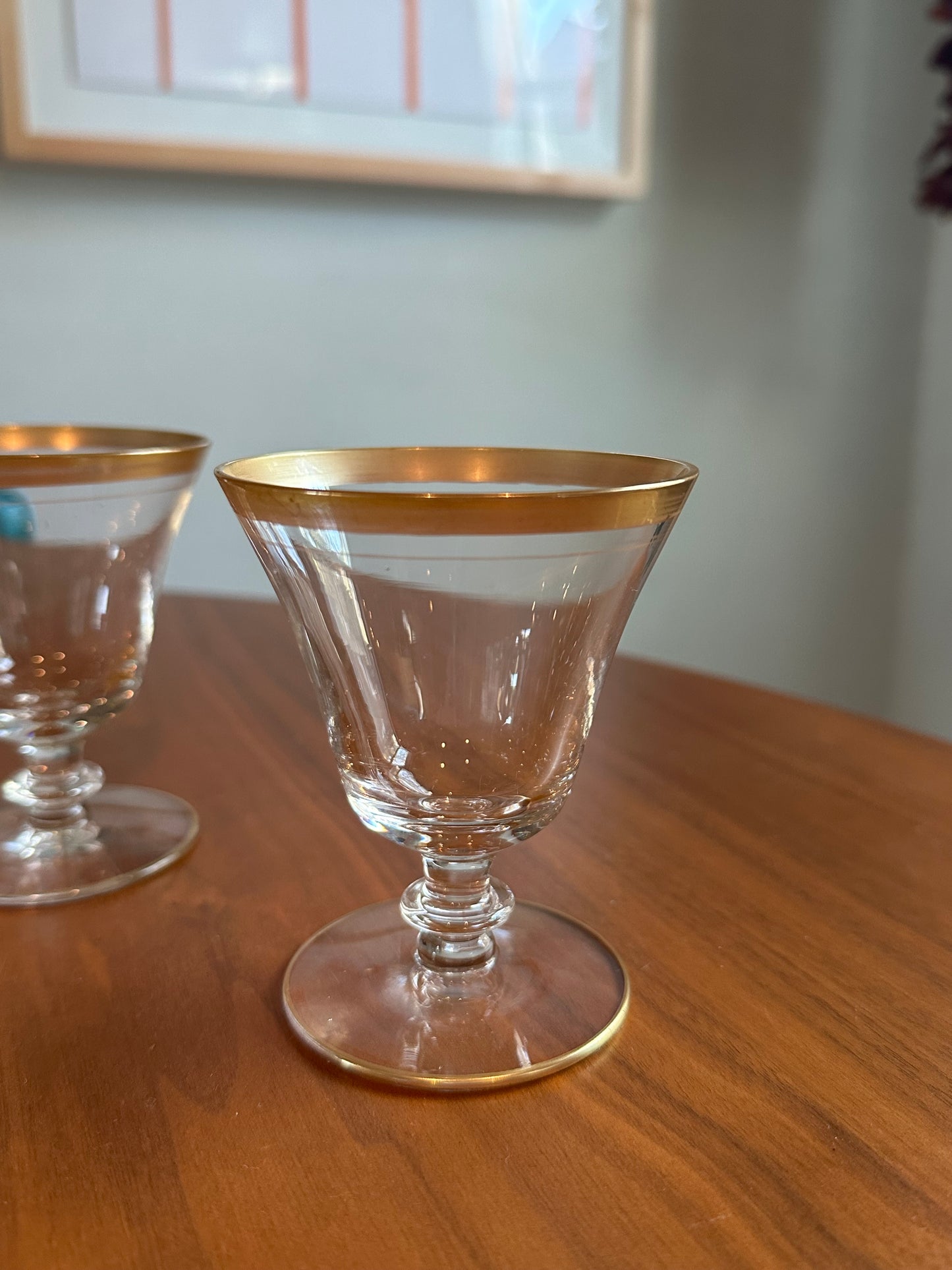 Gold Rimmed Cordial Glass