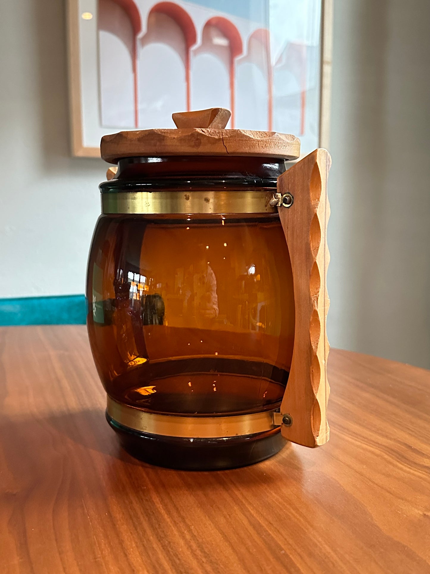 SiestaWare Amber Lidded Jar