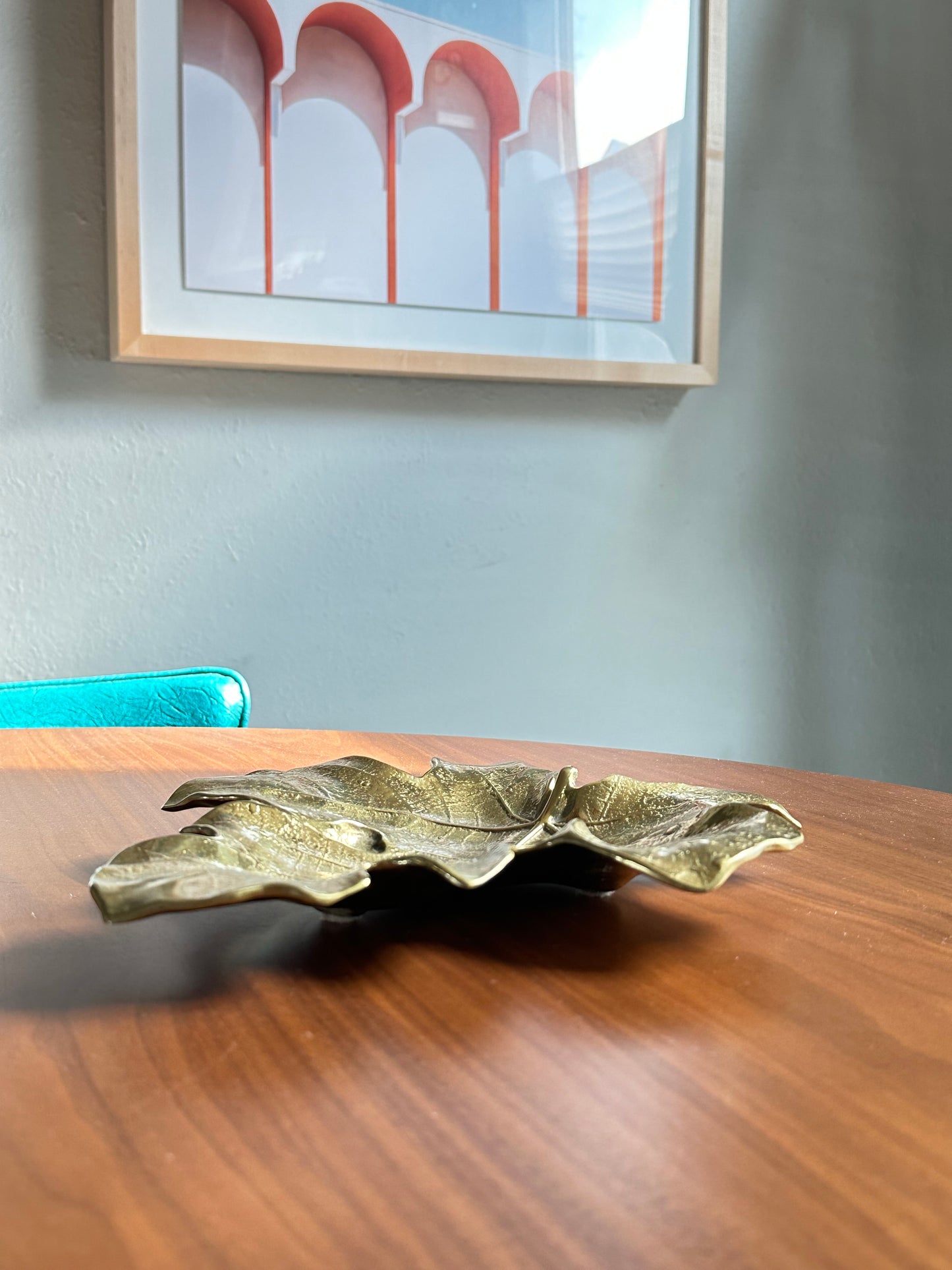 Virginia Metalcrafters Brass Fig Leaf Tray