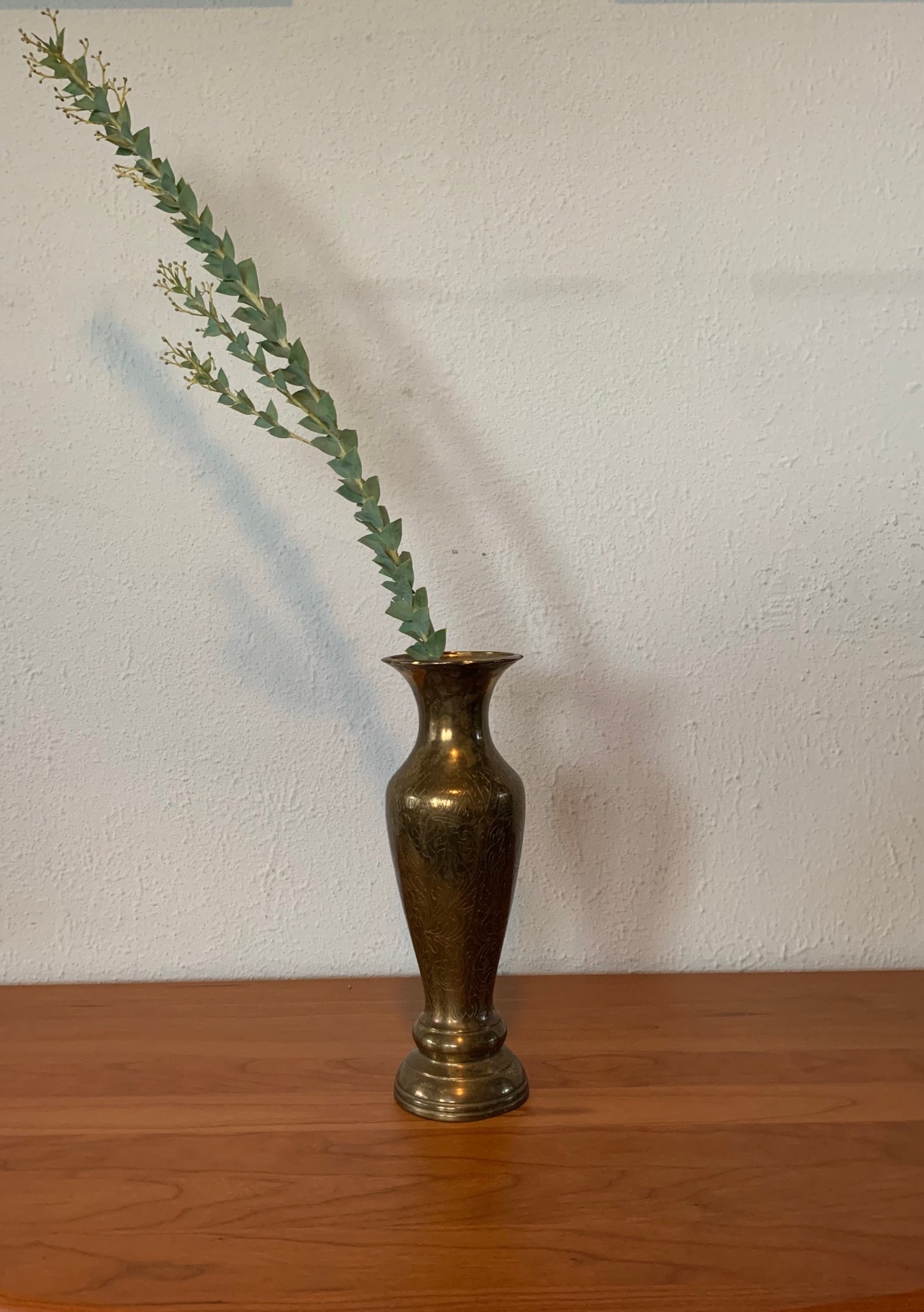 Brass Etched Vase