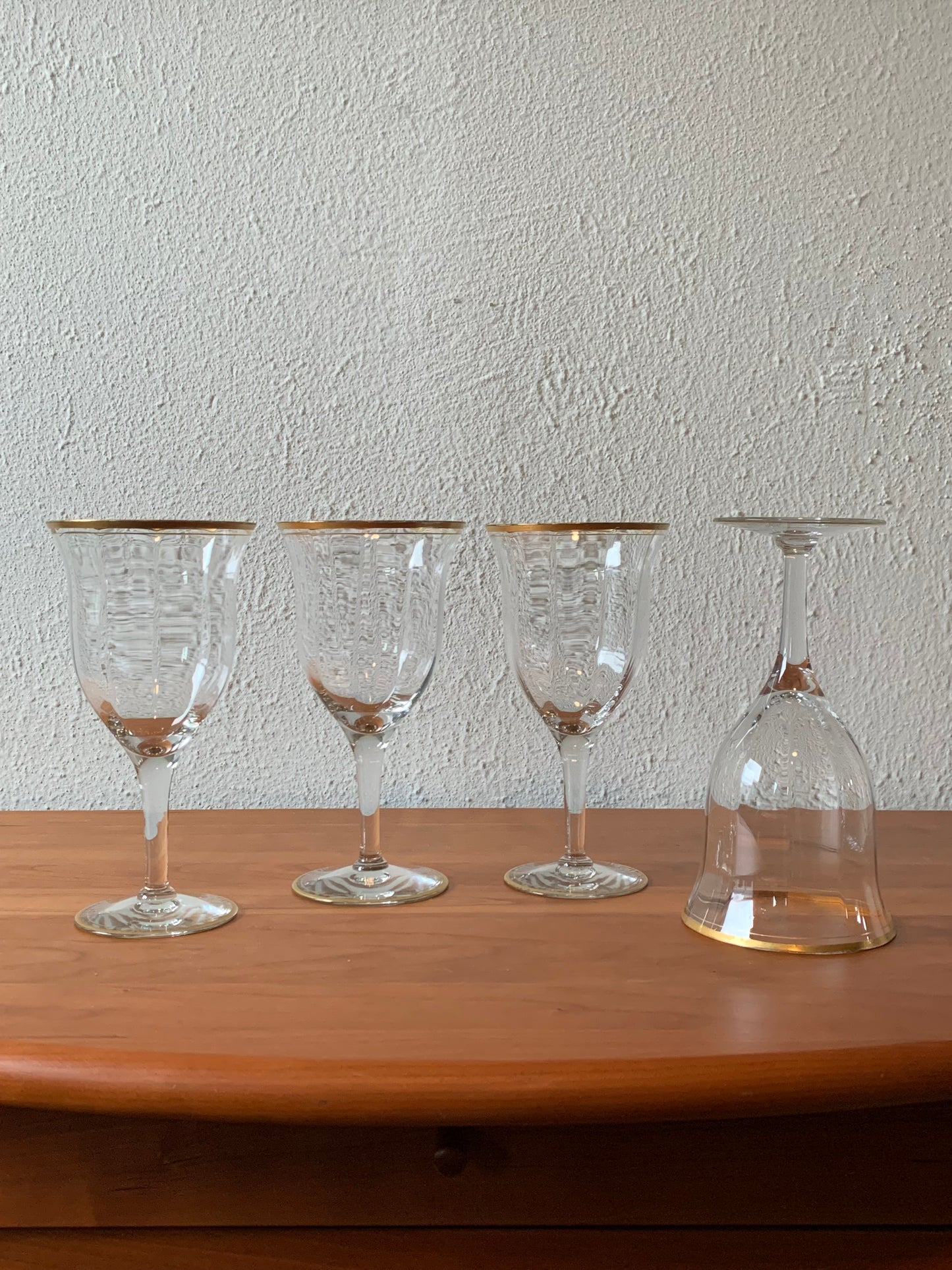 Gold Rimmed Wine Glass