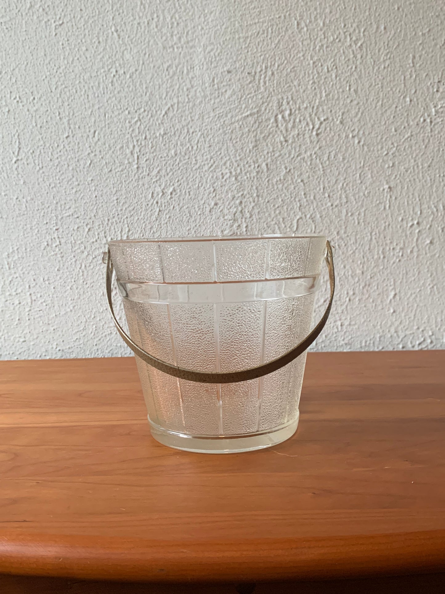 Glass "Oak Barrel" Ice Bucket