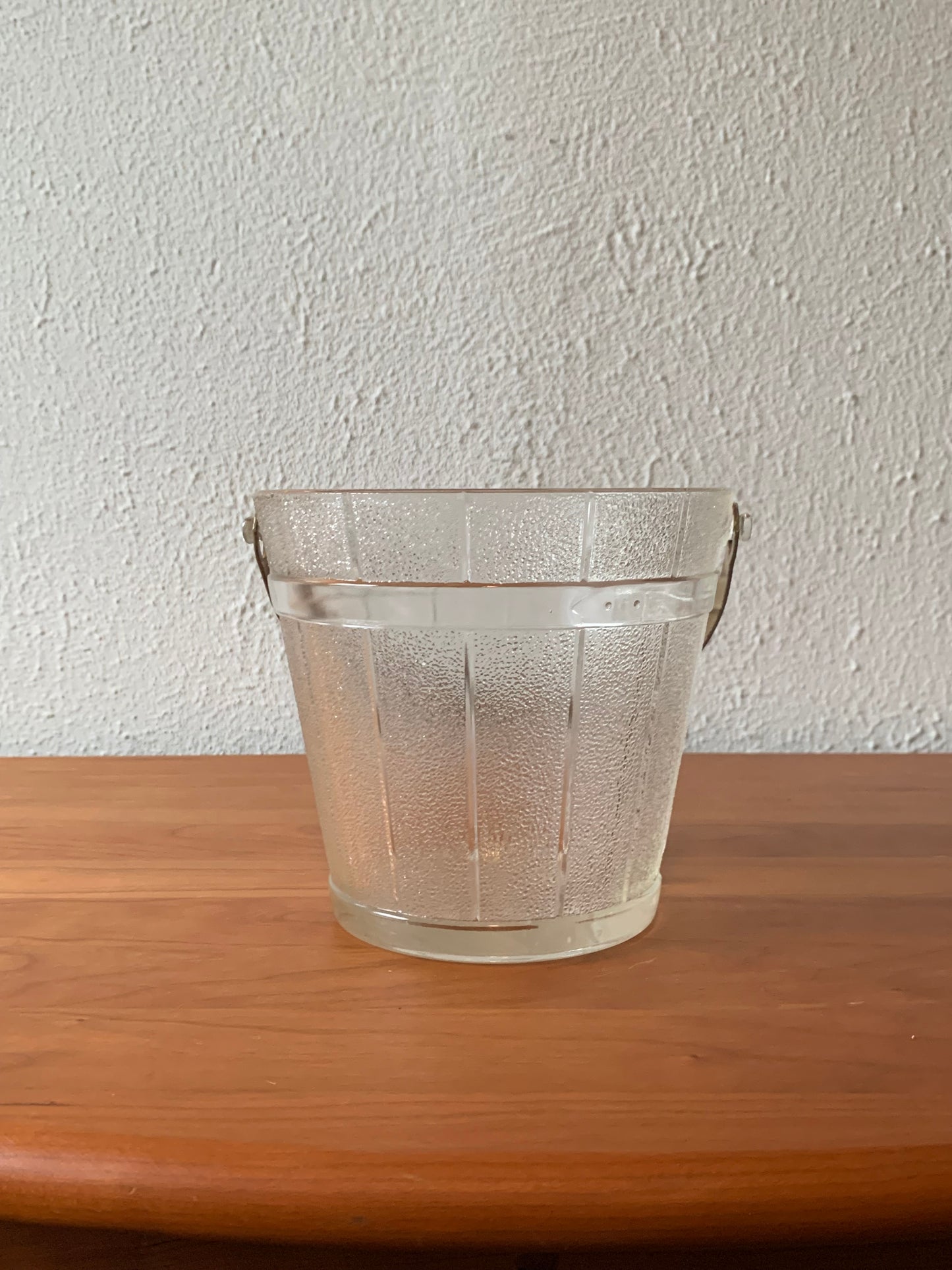 Glass "Oak Barrel" Ice Bucket