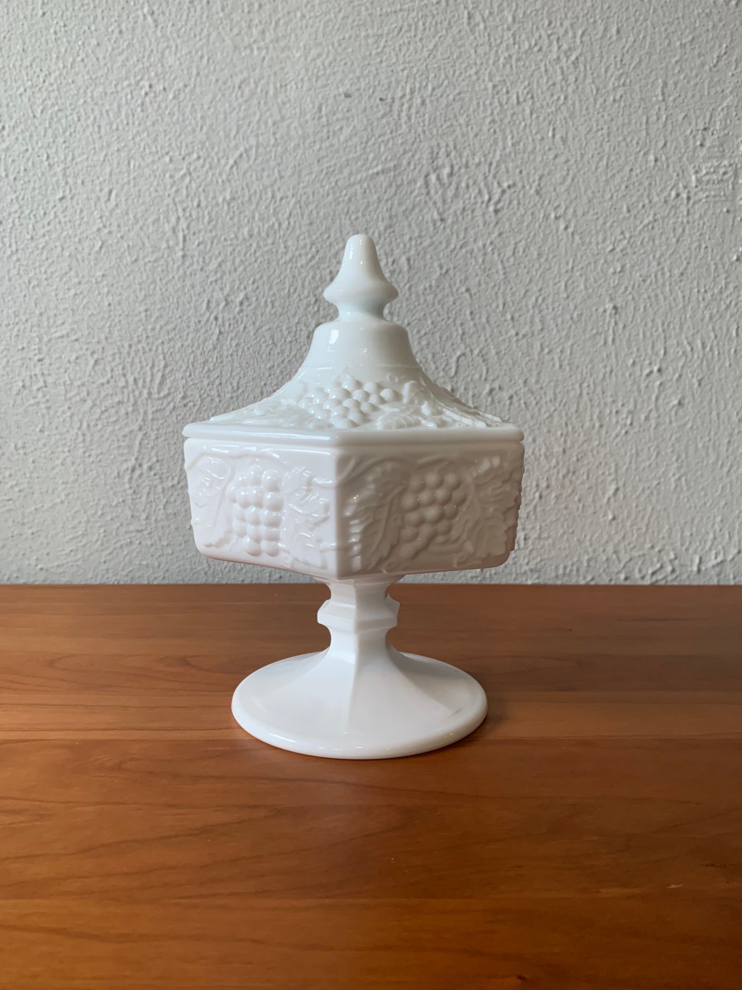 Imperial Milk Glass Lidded Candy Dish