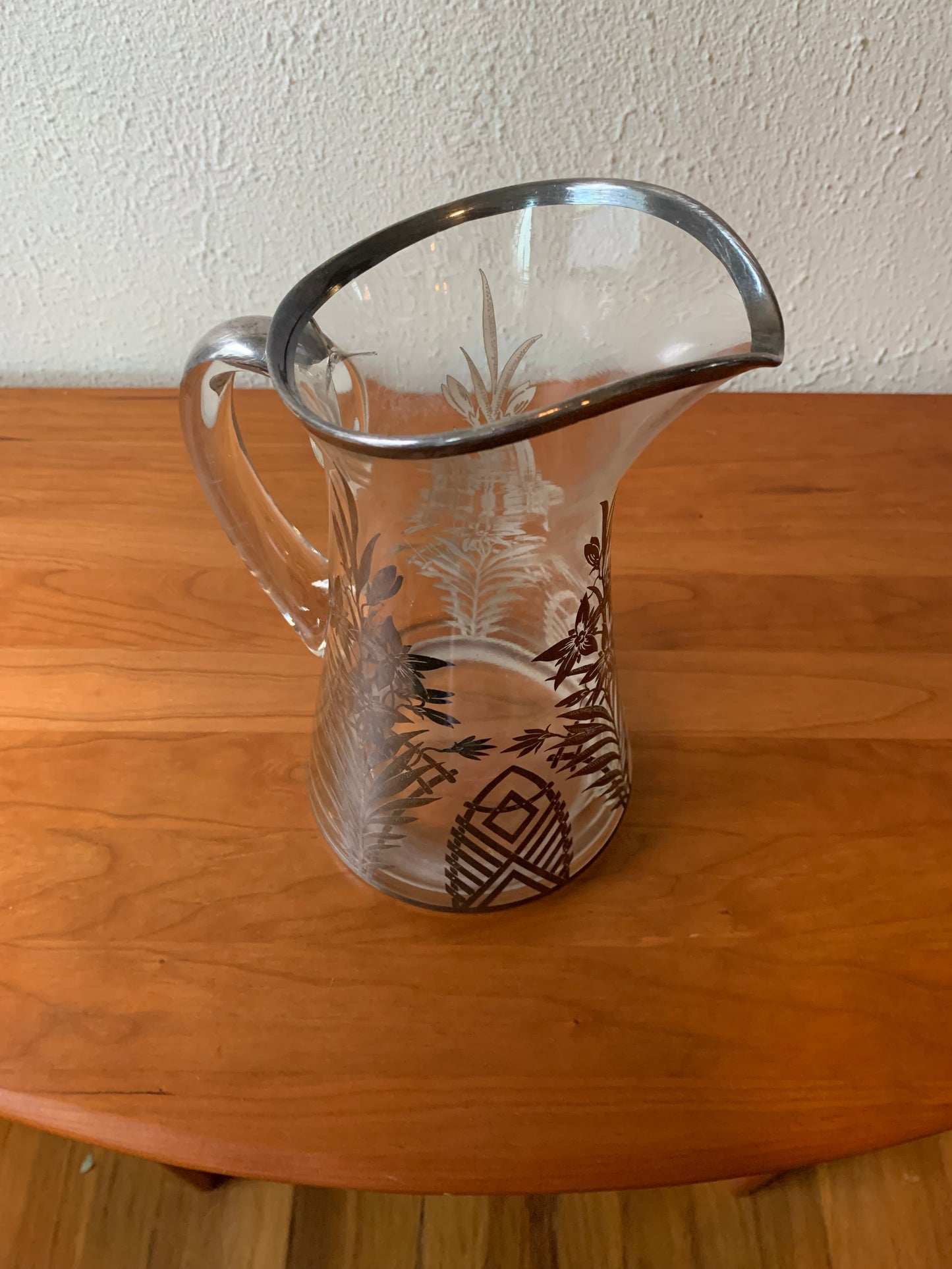 Silver Floral Pitcher