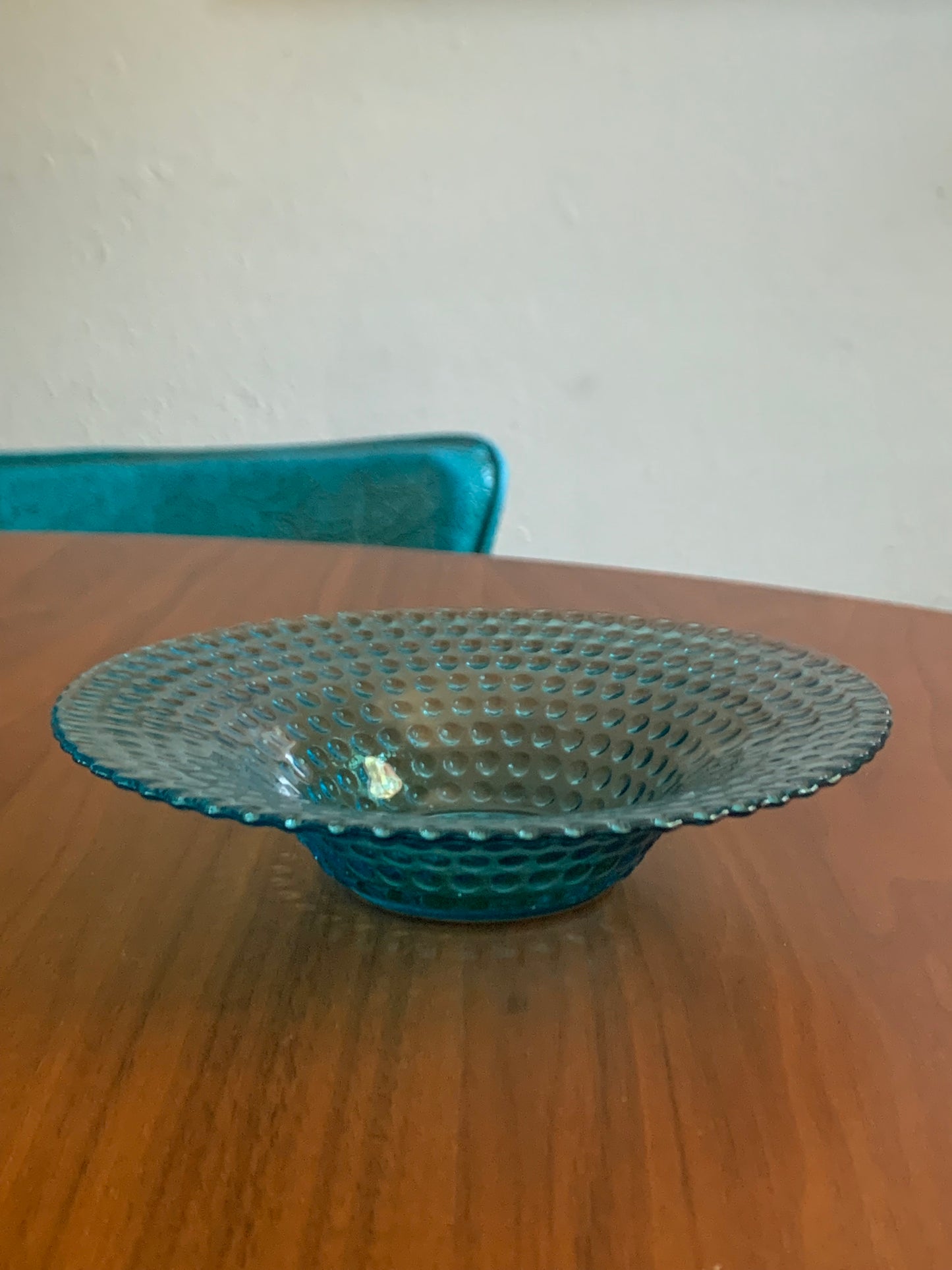 Blue Bubble Glass Bowl