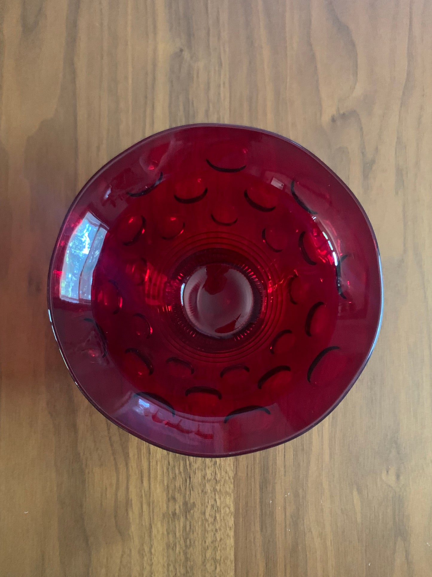 Imperial Glass Ruby Red Bowl on Pedestal