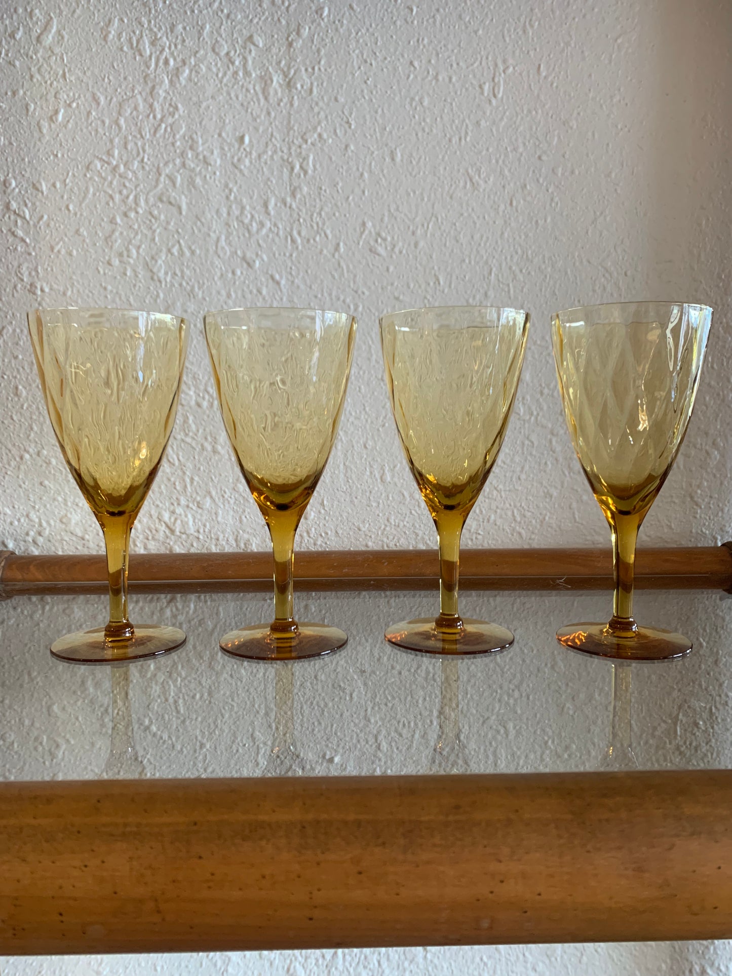 Amber Optic Swirl Wine Glass